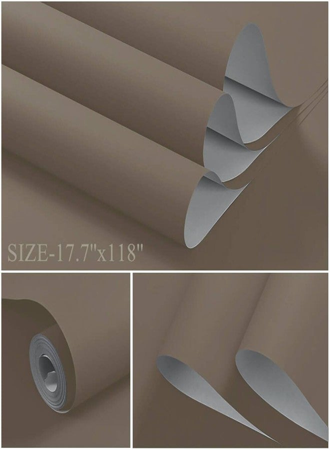 Dimoon 236''x17.7'' Etoupe Peel and Stick Wallpaper Contact Paper Modern Self Adhesive Wall Paper Removable Renter Friendly Textured Solid Color Shelf Cabinet Vinyl Roll (236''x17.7'',Etoupe) - Image 2